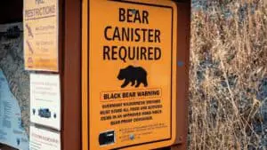Bear canisters are required in many camping areas