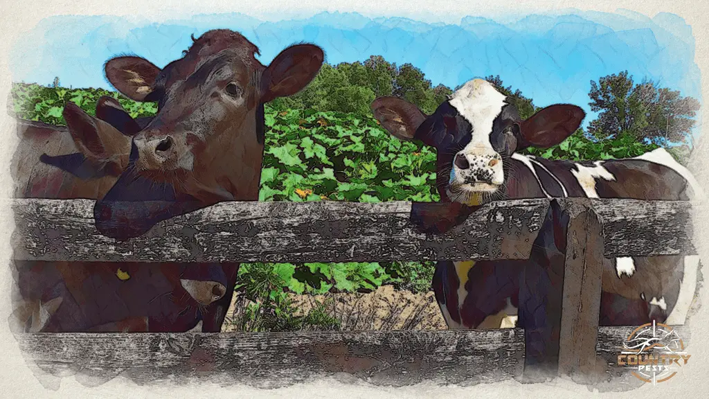 wooden fence can protect your yard from cows 